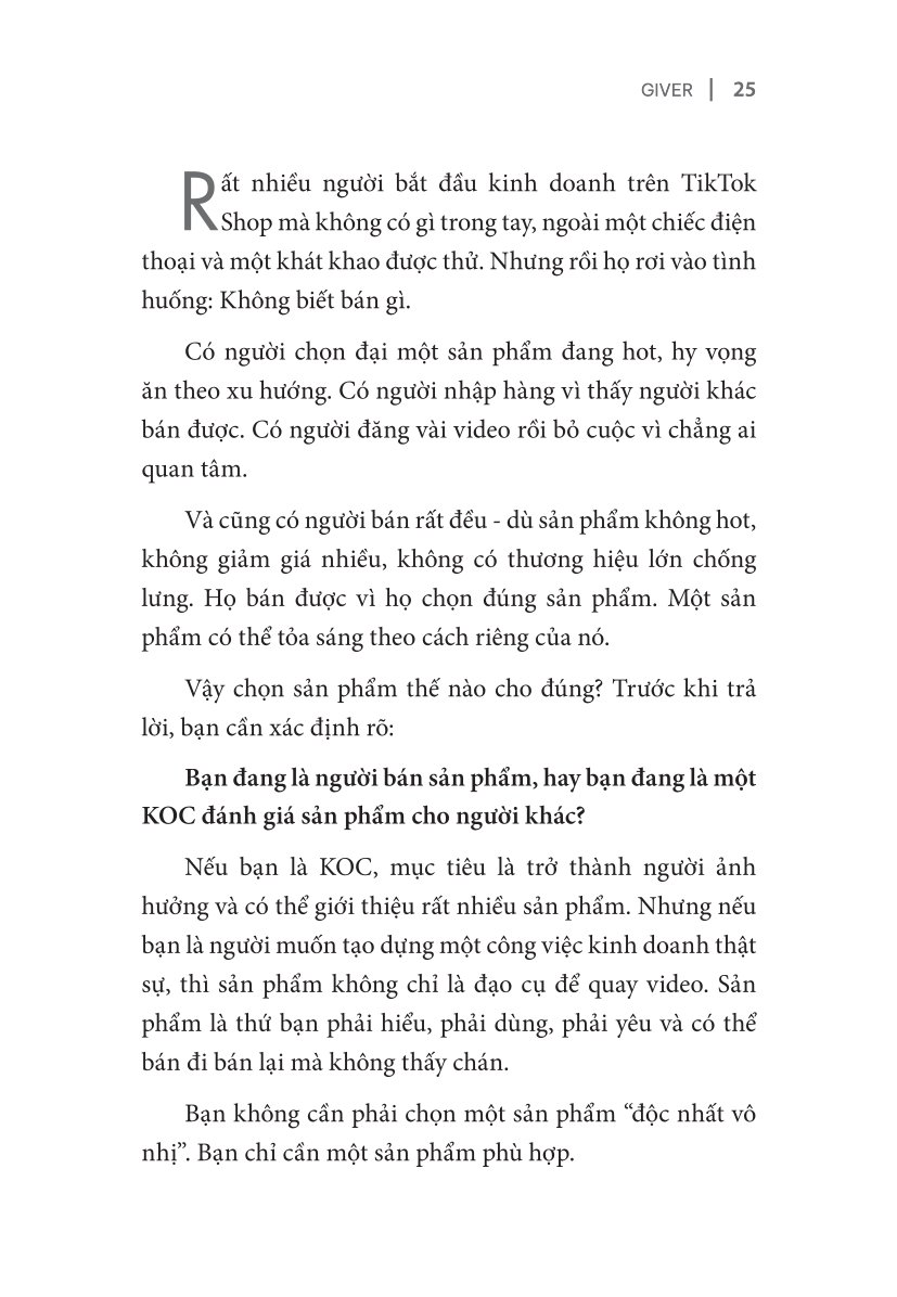 Khởi Nghiệp Kinh Doanh Online - Bán Hàng Hiệu Quả Trên Tiktok - Giver biên soạn