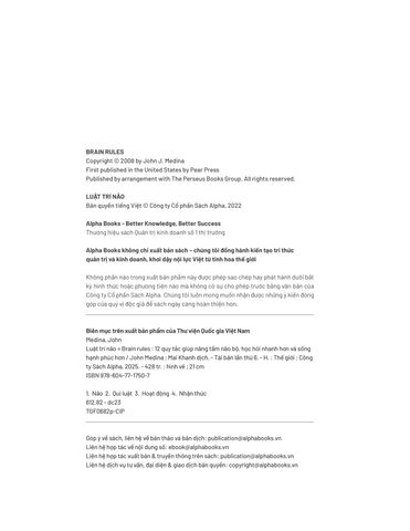  Luật Trí Não (Tái Bản 2025) - John Medina 