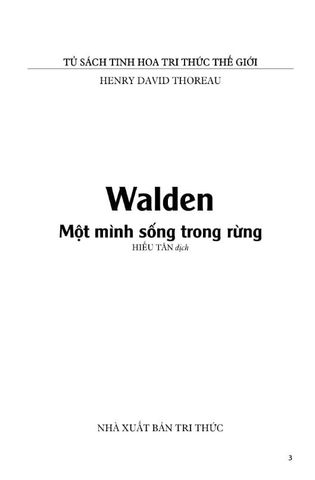  Walden, Một Mình Sống Trong Rừng - 
Phiên Bản Bỏ Túi  - Henry David Thoreau 