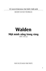 Walden, Một Mình Sống Trong Rừng - 
Phiên Bản Bỏ Túi  - Henry David Thoreau