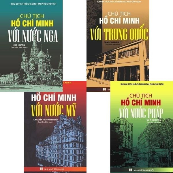  Combo 4 Cuốn Chủ Tịch Hồ Chí Minh Với Nước ( Mỹ + Nga + Pháp + Trung Quốc ) 
