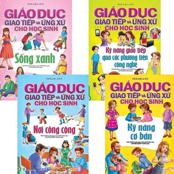  Combo 4 Cuốn Giáo Dục Giao Tiếp Và Ứng Xử Cho Học Sinh ( Sống Xanh + Nơi Công Cộng + Kỹ Năng Giao Tiếp Qua Các Phương Tiện Công Nghệ + Kỹ Năng Cơ Bản ) 