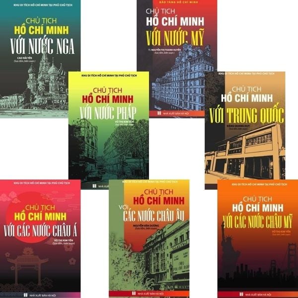  Combo 7 Cuốn Chủ Tịch Hồ Chí Minh Với Nước ( Mỹ + Nga + Pháp + Trung Quốc + Các Nước Châu Á + Các Nước Châu Âu + Châu Mỹ ) 