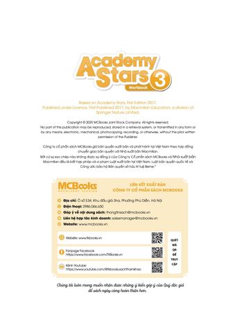  Combo 6 Quyển Sách Bài tập Academy Stars  Workbook ( Từ Tập 1 - Tập 6 ) 