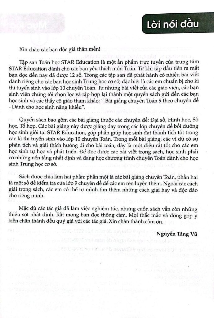 Sách  Bài Giảng Chuyên Toán Lớp 9 Theo Chuyên Đề – Dành Cho Học Sinh Năng Khiếu (Dùng Chung Cho Các Bộ SGK Hiện Hành) - Nhiều Tác Giả