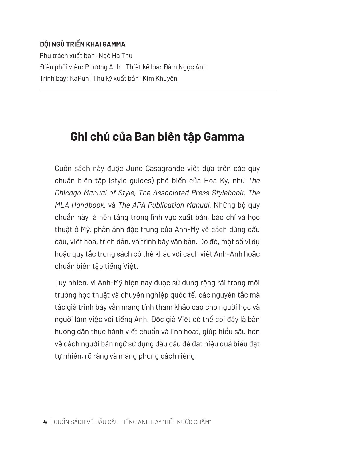 Cuốn Sách Về Dấu Câu Tiếng Anh Hay "Hết Nước Chấm." - June Casagrande