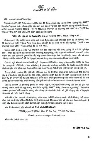  Giải Chi Tiết Bộ Đề Luyện Thi Thử Tốt Nghiệp Thpt Môn Tiếng Anh - Theo Cấu Trúc Đề Thi Mới 2025 (Dùng Chung Cho Các Bộ SGK Hiện Hành) - Nhiều Tác Giả 