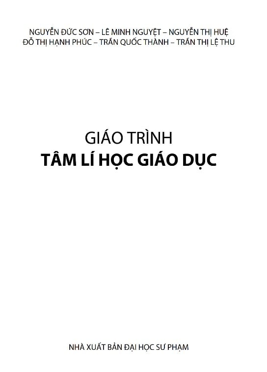 Giáo Trình Tâm Lí Học Giáo Dục  - Nhiều tác giả