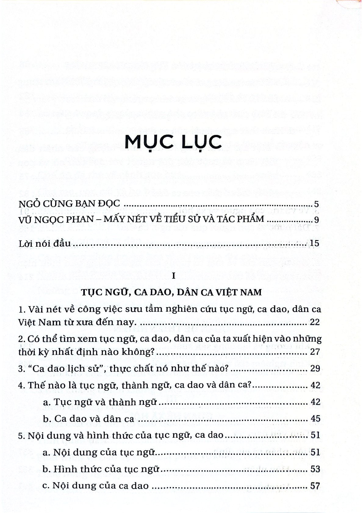 Tục Ngữ Ca Dao Dân Ca Việt Nam - Vũ Ngọc Phan