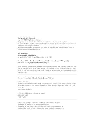  Truy Tìm Satoshi – 15 Năm Theo Dấu Cha Đẻ Bitcoin -  Benjamin Wallace 