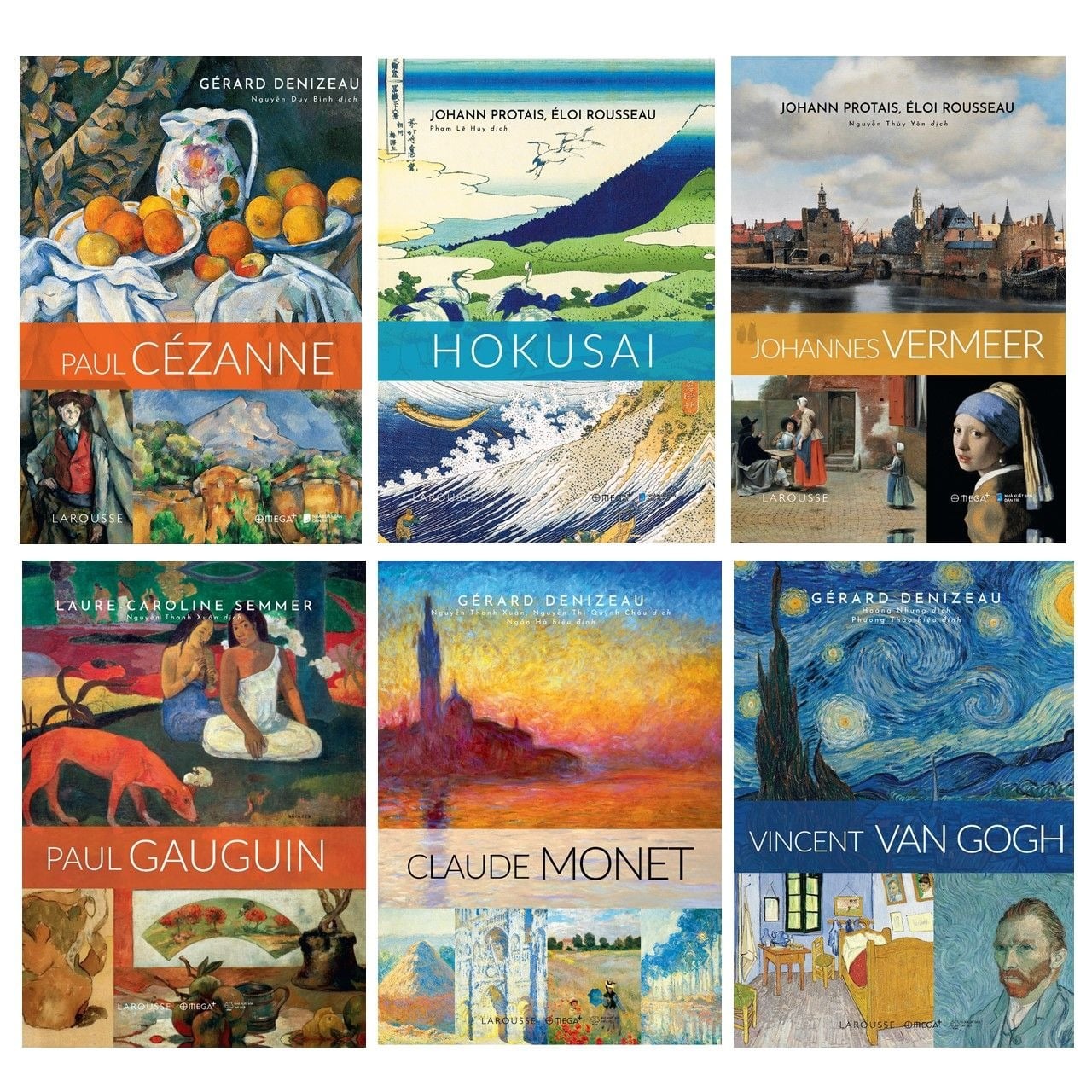Combo 6 Quyển Bộ Danh Họa ( Claude Monet + Vincent Van Gogh + Johannes Vermeer + Paul Cézanne + Hokusai + Paul Gauguin ) - Nhiều Tác Giả