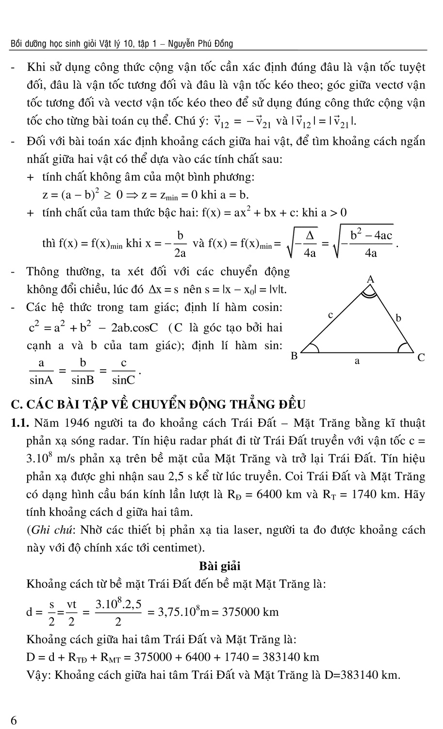 Bồi Dưỡng Học Sinh Giỏi Vật Lí 10 Tập 1 - Nguyễn Phú Đồng