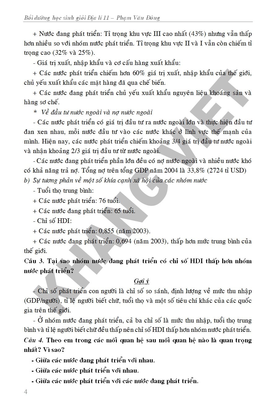 Bồi Dưỡng Học Sinh Giỏi Địa Lí 11  -  Phạm Văn Đông