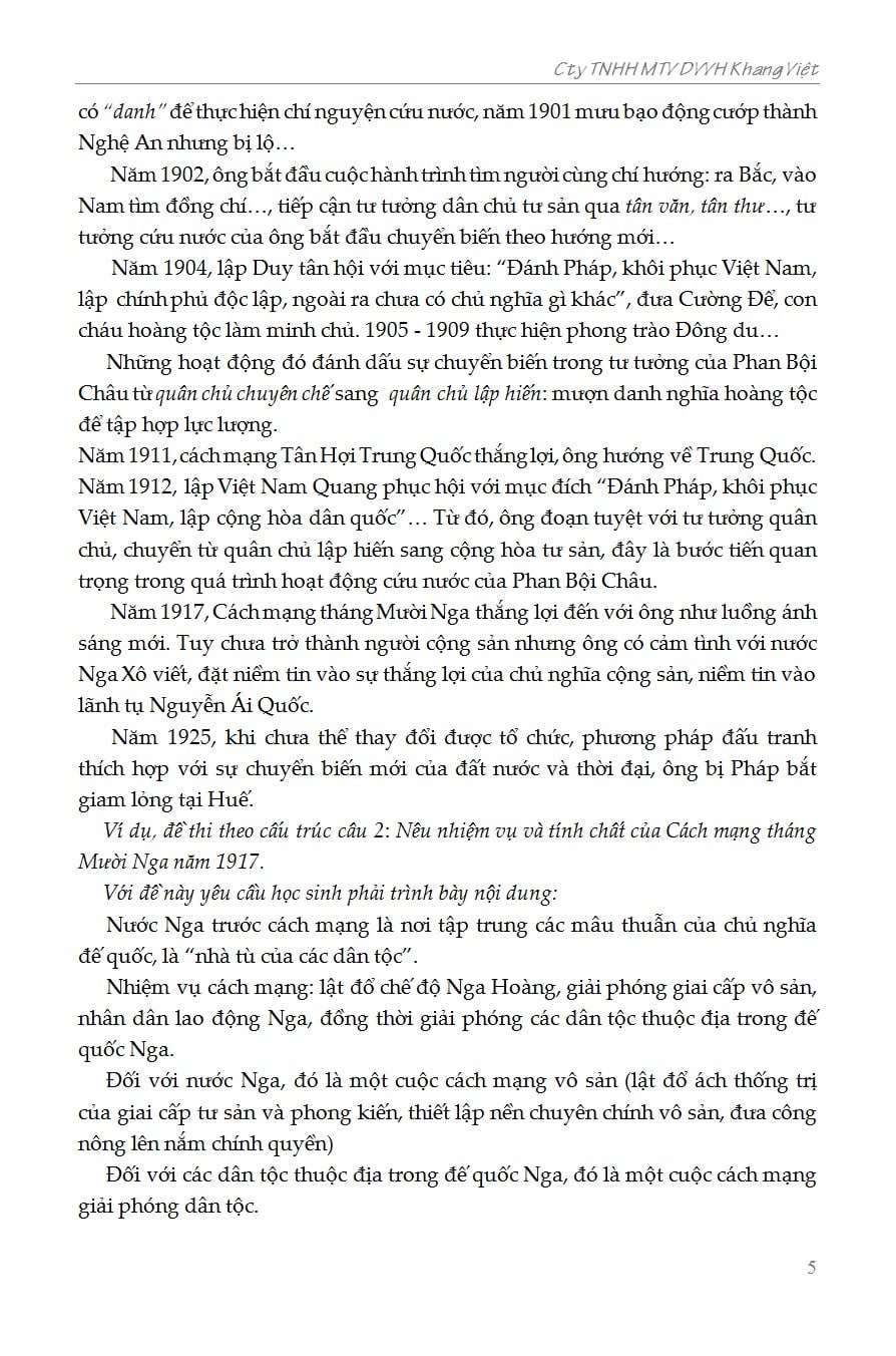 Bồi Dưỡng Học Sinh Giỏi Lịch Sử 12 - ThS. Trương Ngọc Thơi