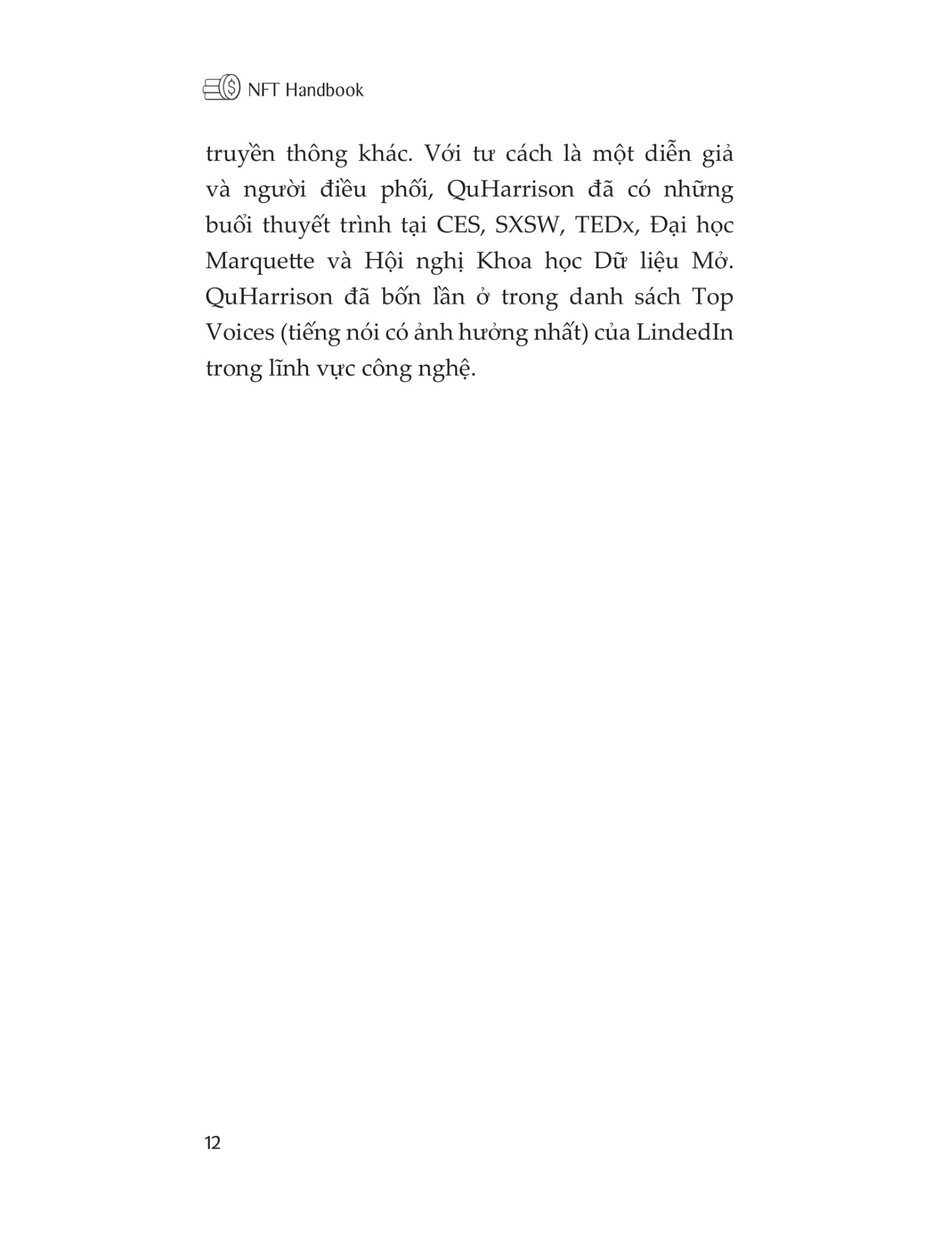 NFT Handbook - Phân Tích Ứng Dụng - Giải Mã Tiềm Năng - Giao Dịch Hiệu Quả - Matt Fortnow, QuHarrison Terry