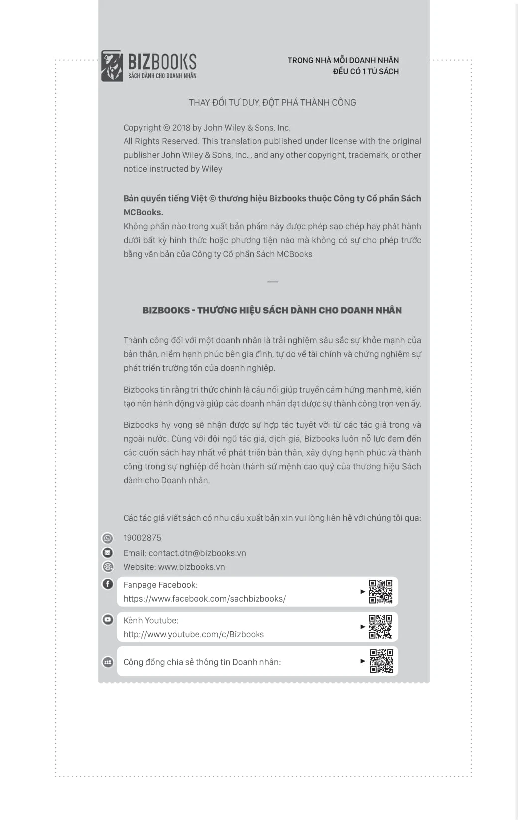 Thay Đổi Tư Duy Đột Phá Thành Công - Geoff Tuff, Steven Goldbach