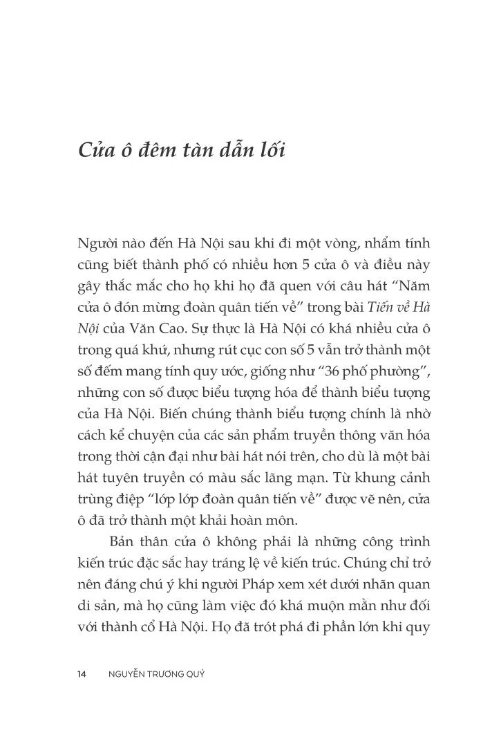 Triệu Dấu Chân Qua Những Cửa Ô - Nguyễn Trương Quý
