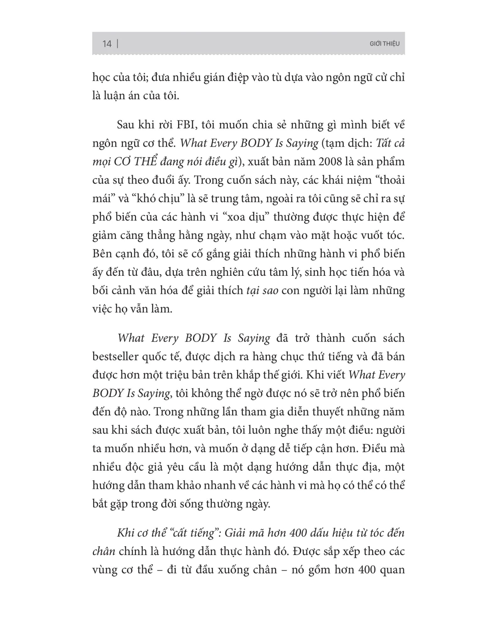 Khi Cơ Thể "Cất Tiếng" - Giải Mã Hơn 400 Dấu Hiệu Từ Tóc Đến Chân - Joe Navarro