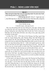 Tuyển Chọn Những Bài Văn Đạt Điểm Cao Của Học Sinh Giỏi Lớp 11 - Nguyễn Thành Huân