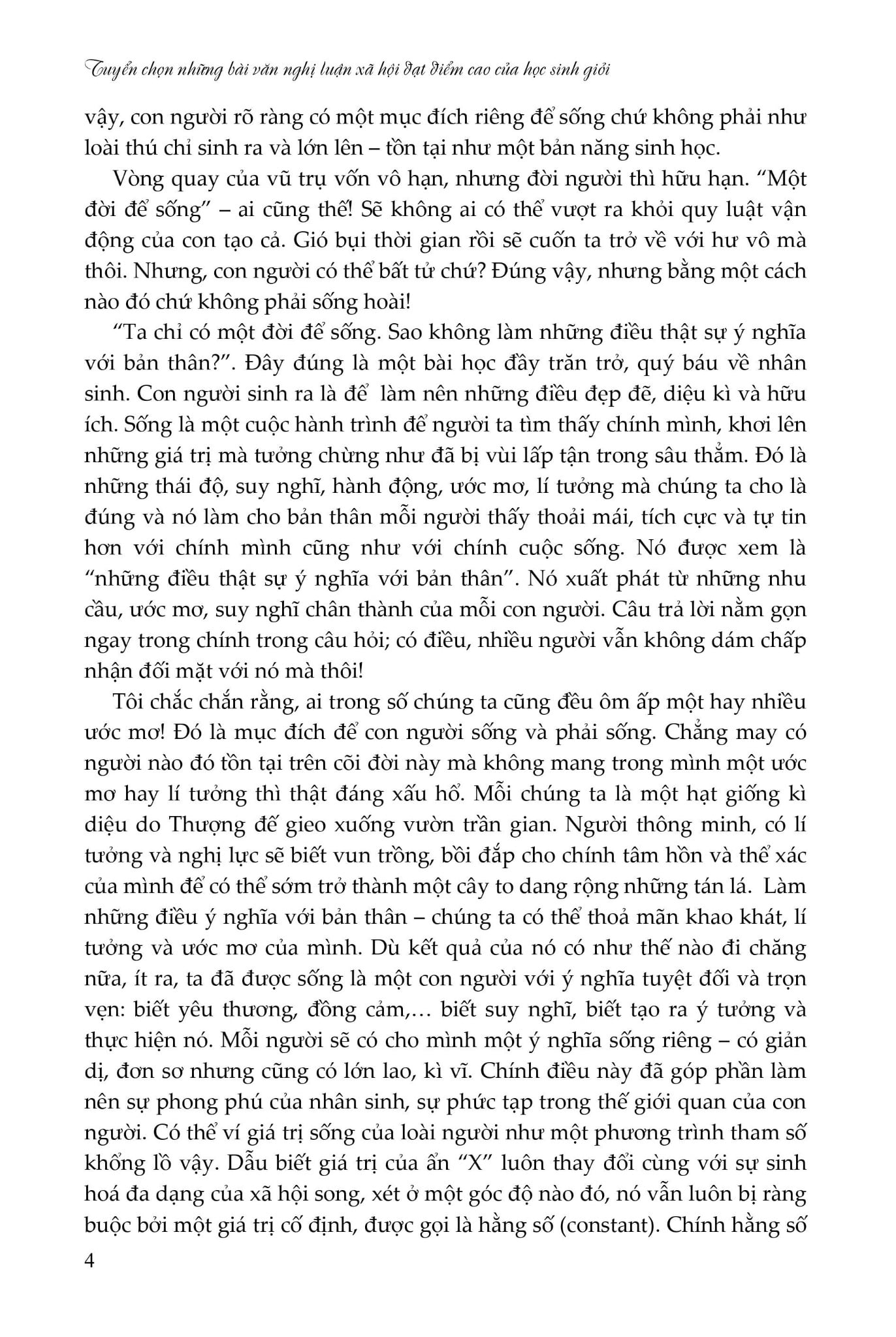 Tuyển Chọn Những Bài Văn Nghị Luận Xã Hội Đạt Điểm Cao Của Học Sinh Giỏi  - Nguyễn Thành Huân