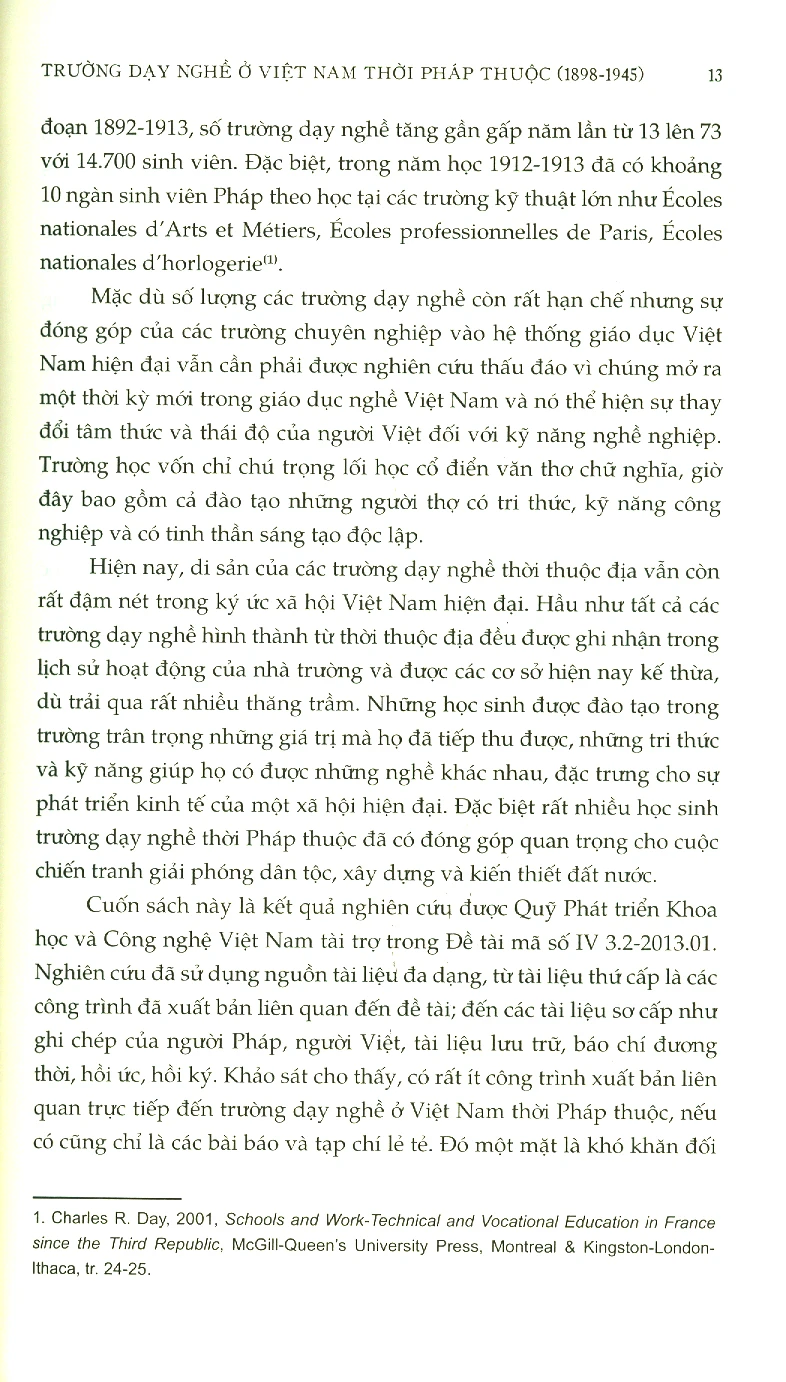 Trường Dạy Nghề Ở Việt Nam Thời Pháp Thuộc (1898-1945) - Trần Thị Phương Hoa