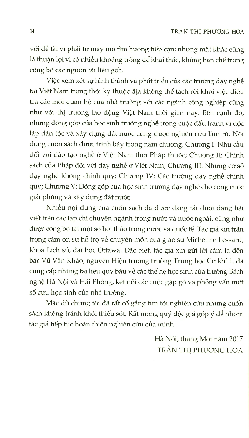 Trường Dạy Nghề Ở Việt Nam Thời Pháp Thuộc (1898-1945) - Trần Thị Phương Hoa