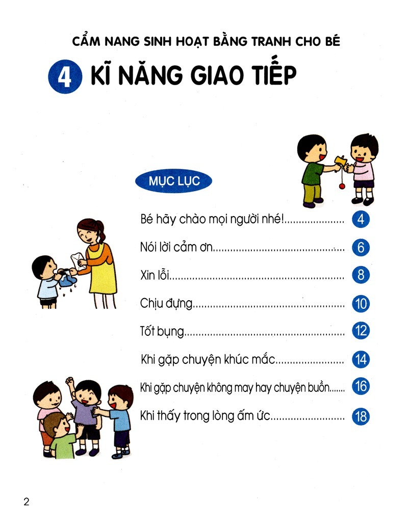 Combo 4 Cuốn Cẩm Nang Sinh Hoạt Bằng Tranh Cho Bé ( Kĩ Năng Trong Sinh Hoạt Thường Ngày + Kĩ Năng Khi Ăn Uống + Kĩ Năng Đi Ra Ngoài + Kĩ Năng Giao Tiếp )