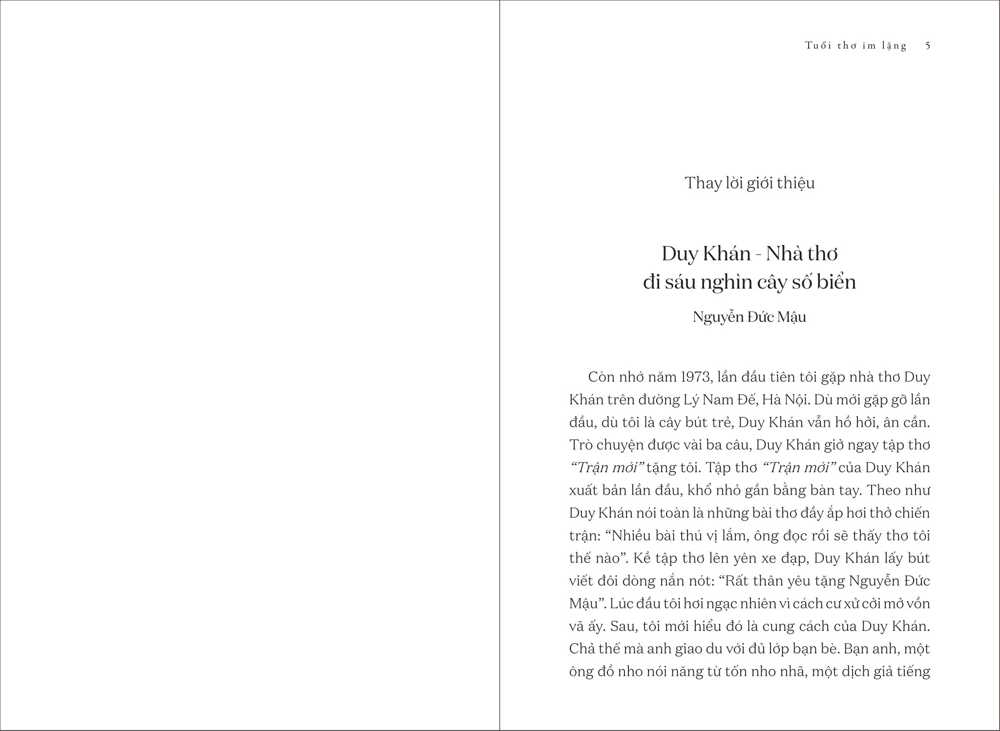 Tuổi Thơ Im Lặng - Duy Khán