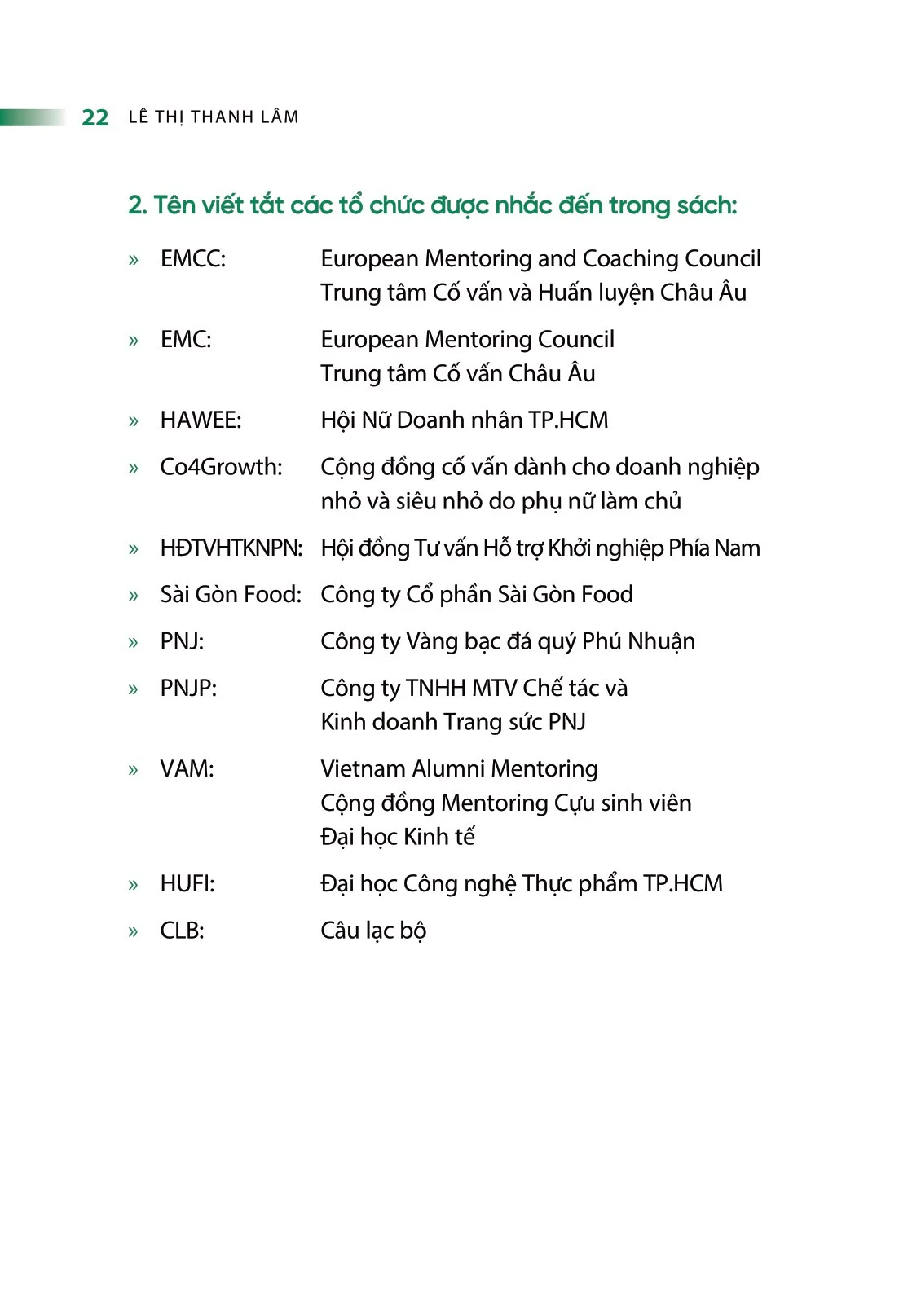Người Cố Vấn - Mentoring - Lê Thị Thanh Lâm
