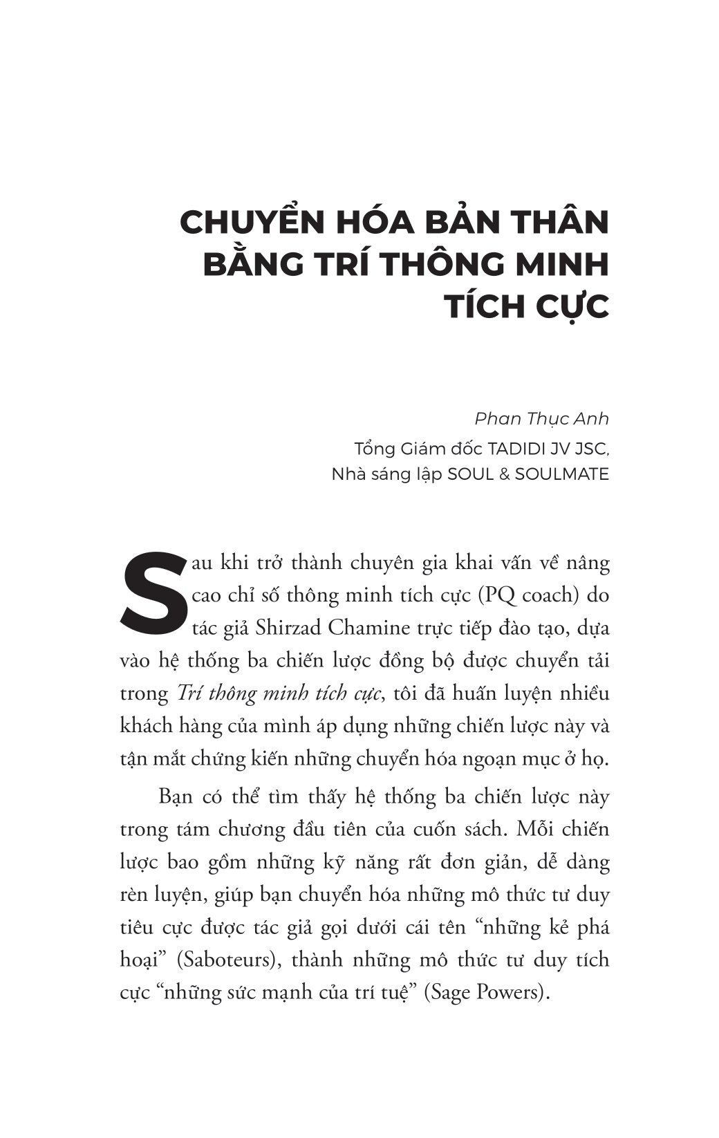 Trí Thông Minh Tích Cực - Shirzad Chamine