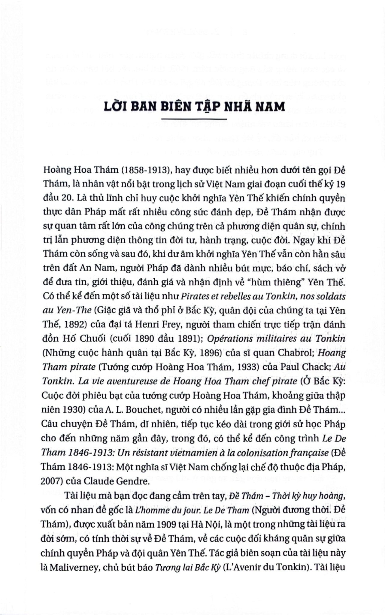 Đề Thám - Thời kỳ huy hoàng - E. Maliverney