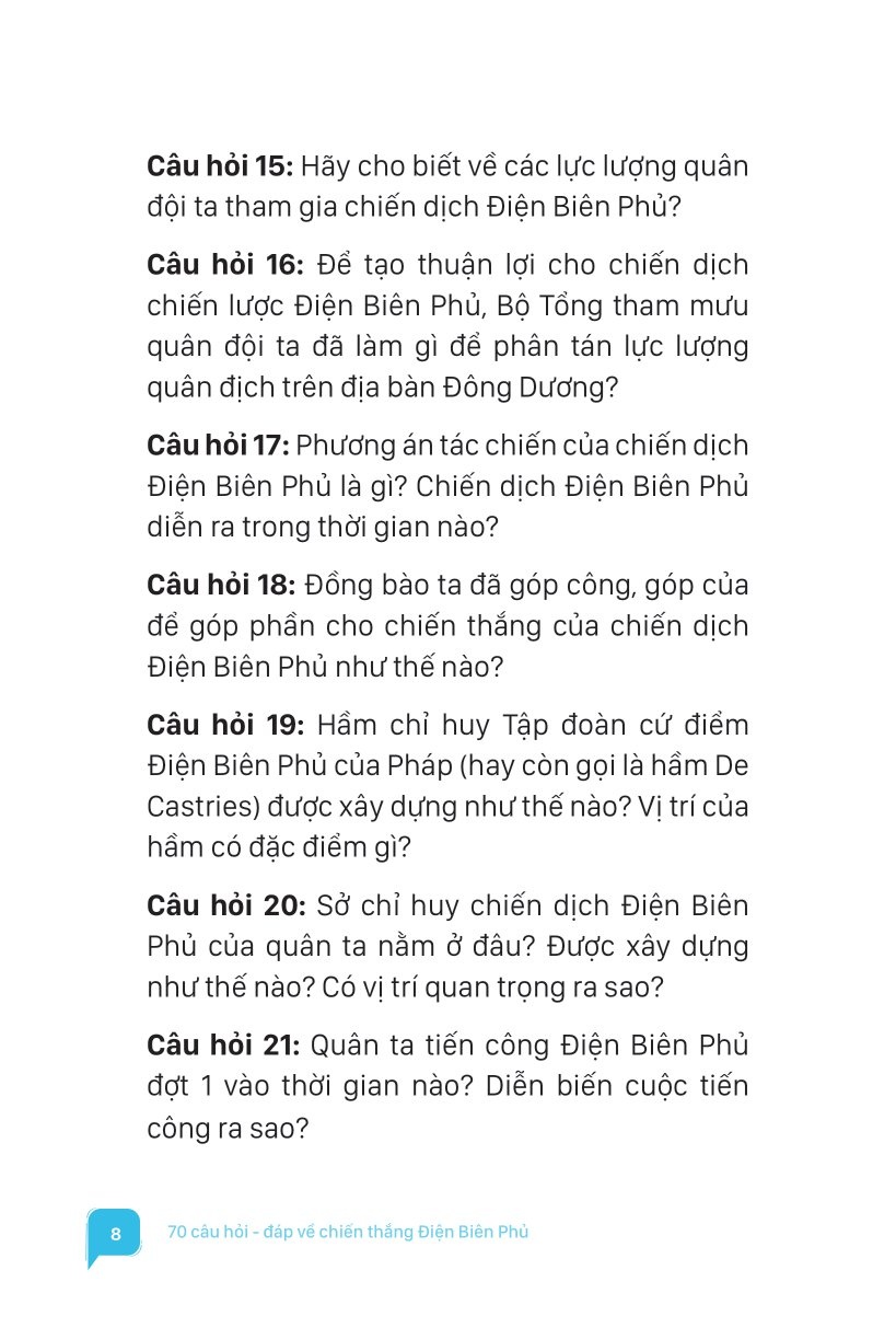 70 Câu Hỏi-Đáp Về Chiến Thắng Điện Biên Phủ - Kỉ Niệm 70 Năm Chiến Thắng Điện Biên Phủ - Nguyễn Thị Thanh Thủy