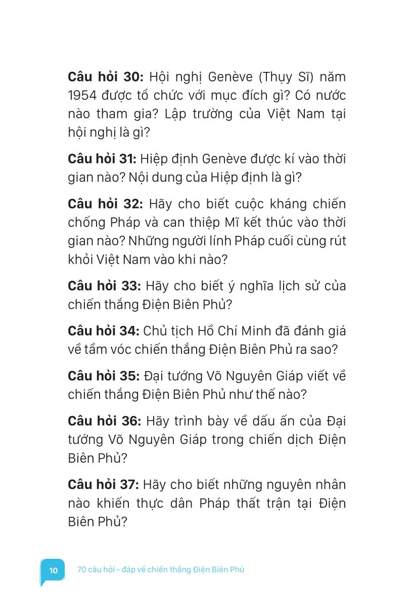 70 Câu Hỏi-Đáp Về Chiến Thắng Điện Biên Phủ - Kỉ Niệm 70 Năm Chiến Thắng Điện Biên Phủ - Nguyễn Thị Thanh Thủy