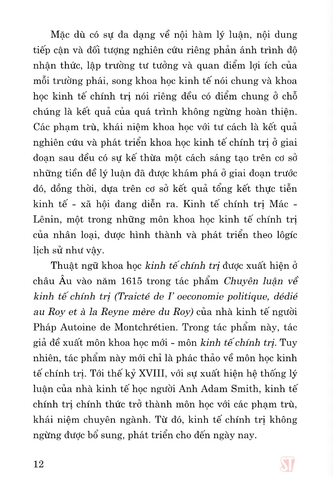 Giáo Trình Kinh Tế Chính Trị Mác – Lenin (Dành Cho Bậc Đại Học Hệ Không Chuyên Lý Luận Chính Trị) - Bộ GD&DT
