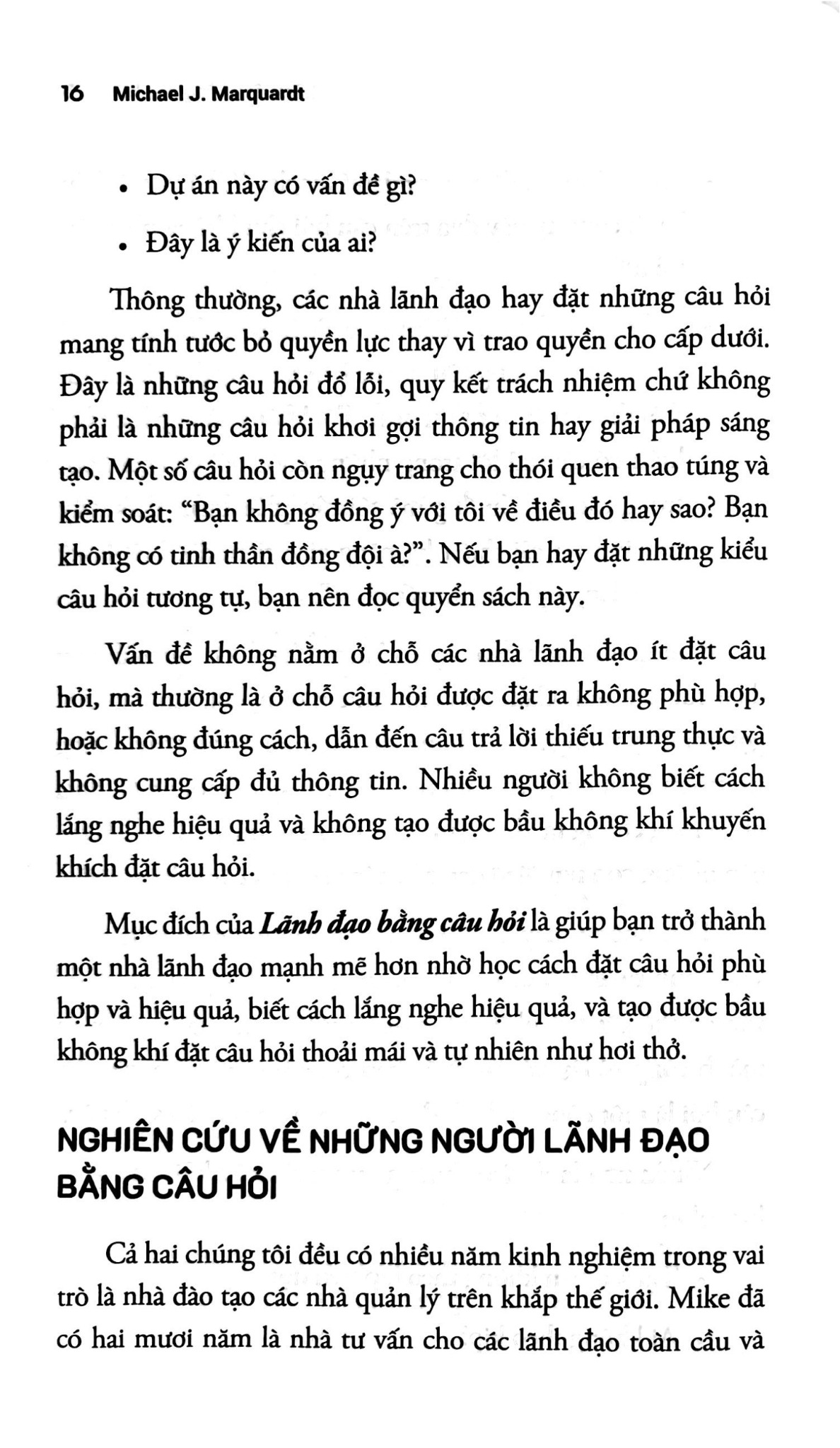Lãnh Đạo Bằng Câu Hỏi - Leading With Questions - Michael J. Marquardt, Bob Tiede