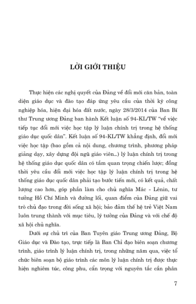 Giáo Trình Lịch Sử Đảng Cộng Sản Việt Nam (Dành Cho Bậc Đại Học Hệ Không Chuyên Lý Luận Chính Trị) - Bộ GD&DT