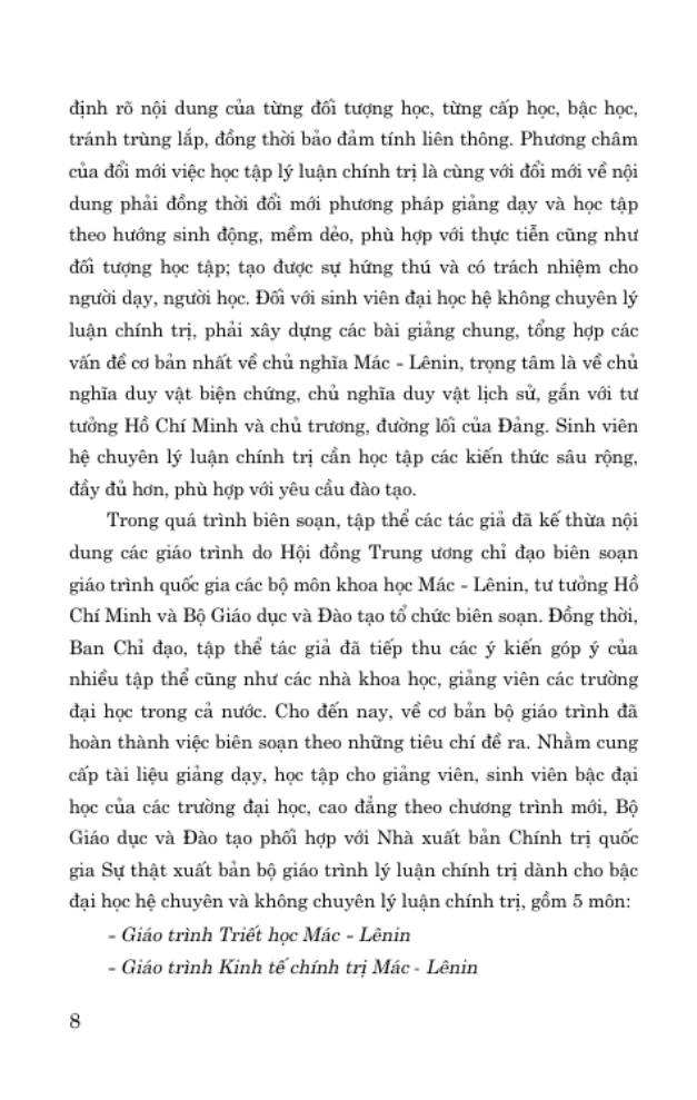 Giáo Trình Lịch Sử Đảng Cộng Sản Việt Nam (Dành Cho Bậc Đại Học Hệ Không Chuyên Lý Luận Chính Trị) - Bộ GD&DT