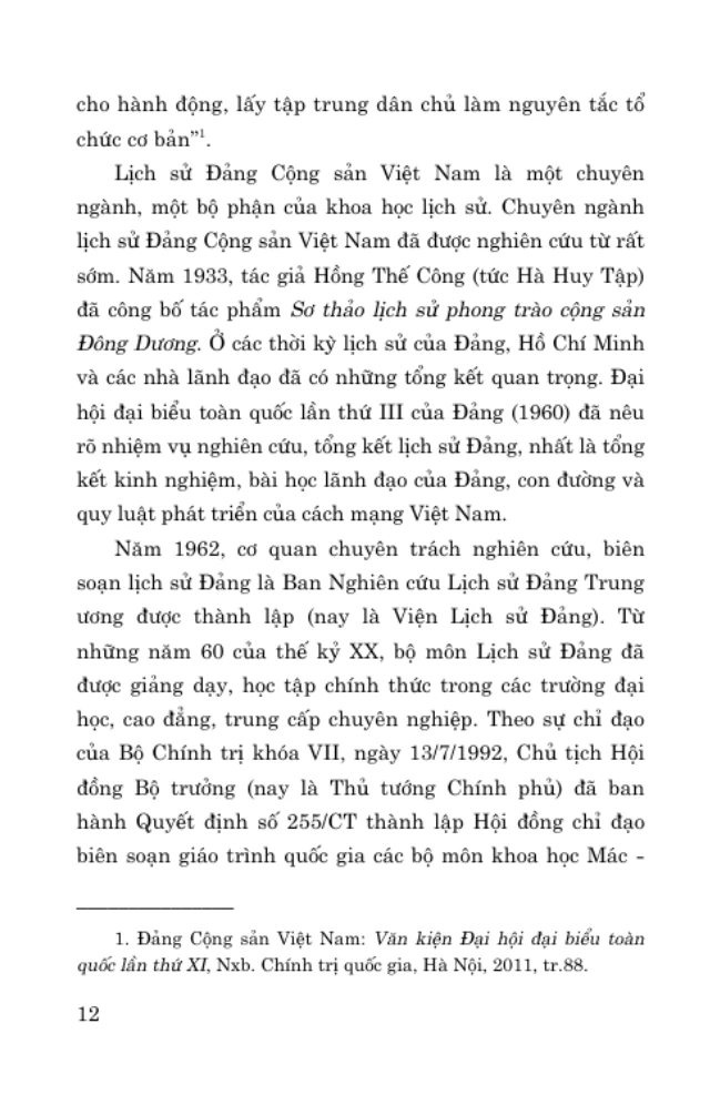 Giáo Trình Lịch Sử Đảng Cộng Sản Việt Nam (Dành Cho Bậc Đại Học Hệ Không Chuyên Lý Luận Chính Trị) - Bộ GD&DT