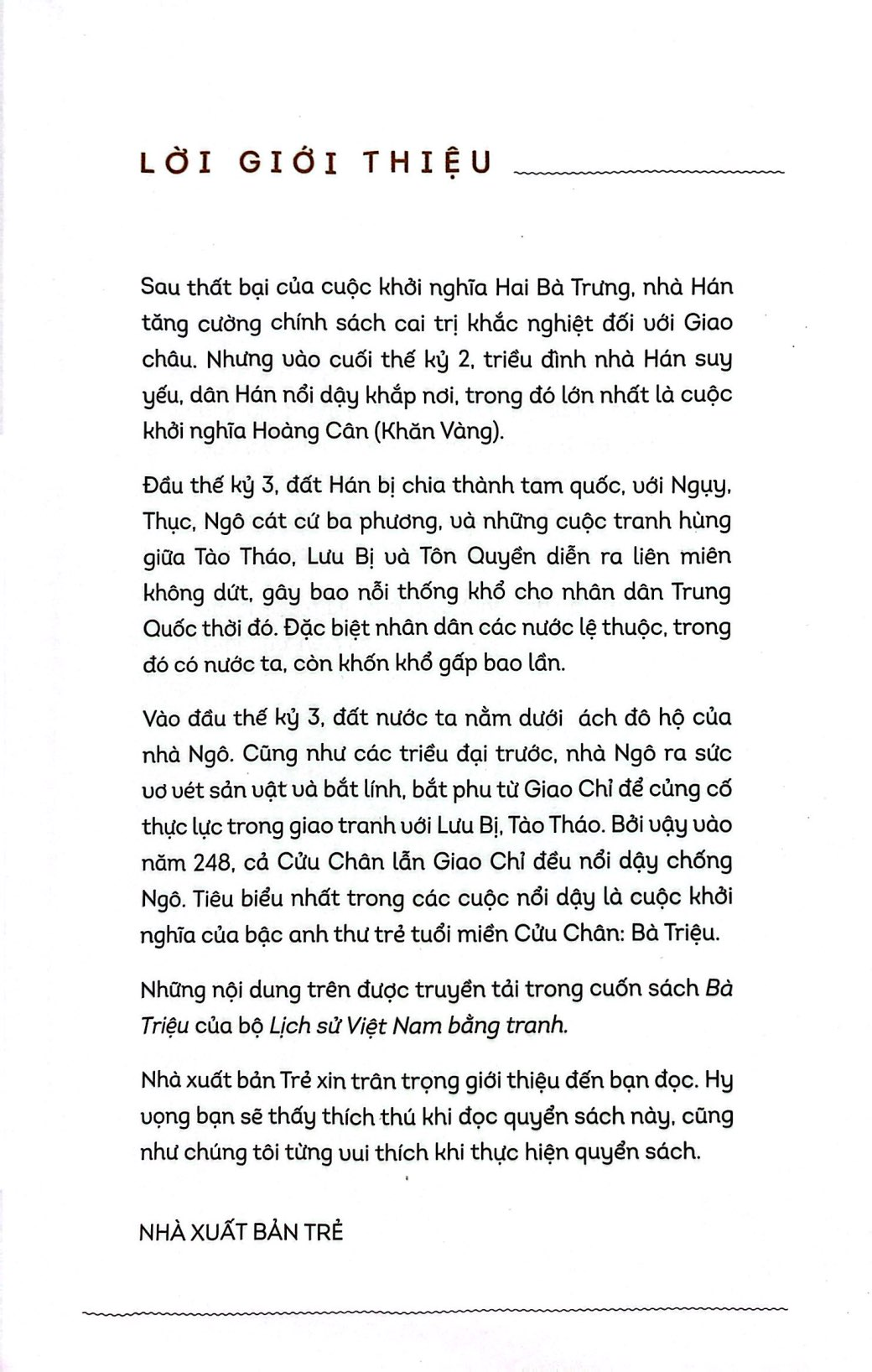 Lịch Sử Viêt Nam Bằng Tranh - Bà Triệu (Bản Màu) - Nhiều tác giả