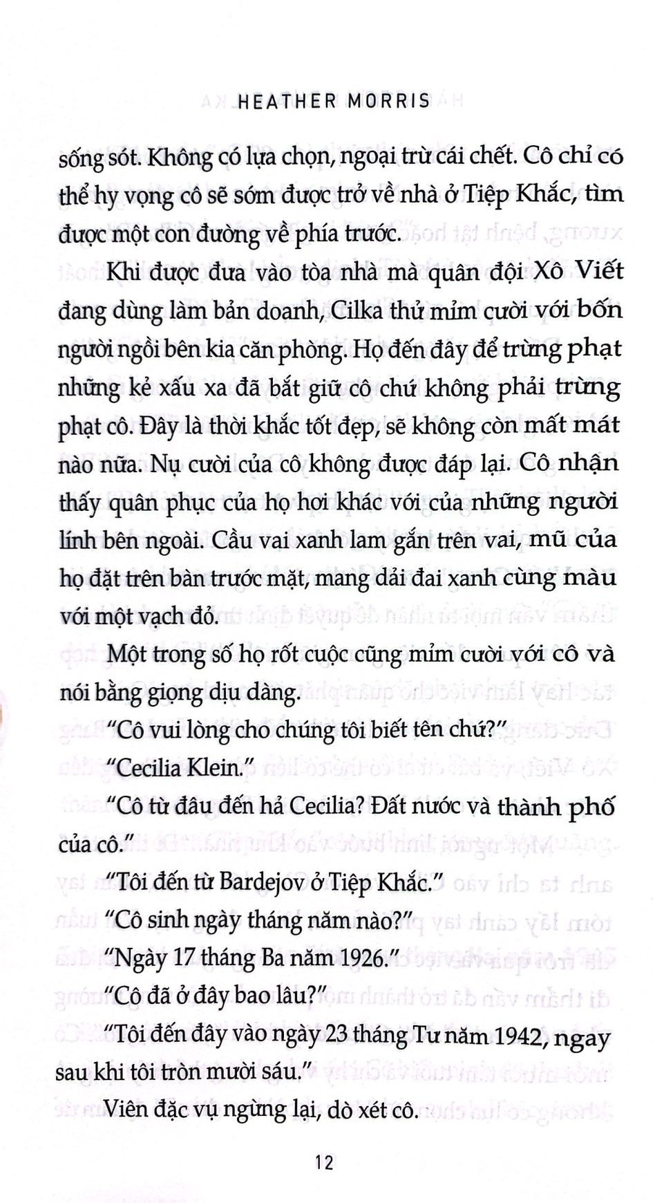 Hành Trình Của Cilka - Phần Tiếp Theo Của Thợ Xăm Ở Auschwitz - 
Heather Morris