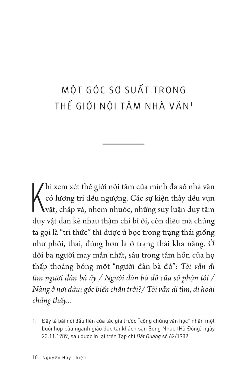 Trò Chuyện Với Hoa Thủy Tiên Và... - Nguyễn Huy Thiệp
