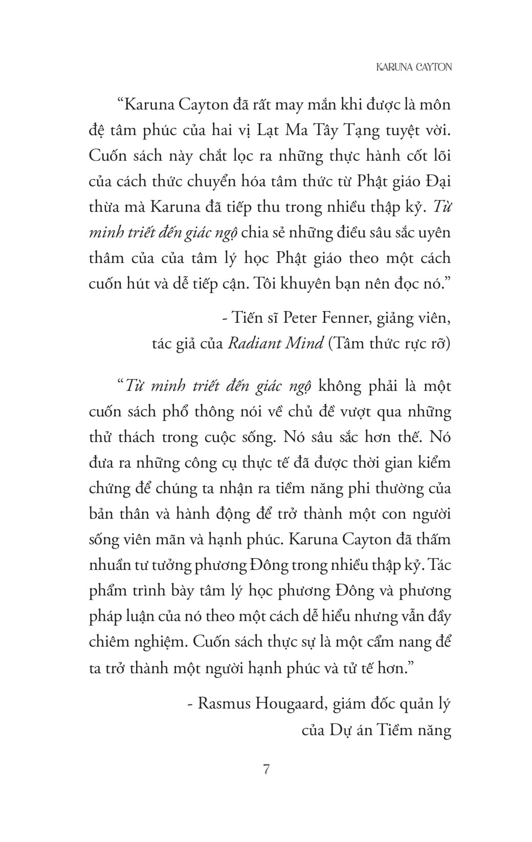 Từ Minh Triết Đến Giác Ngộ - 
Karuna Cayton