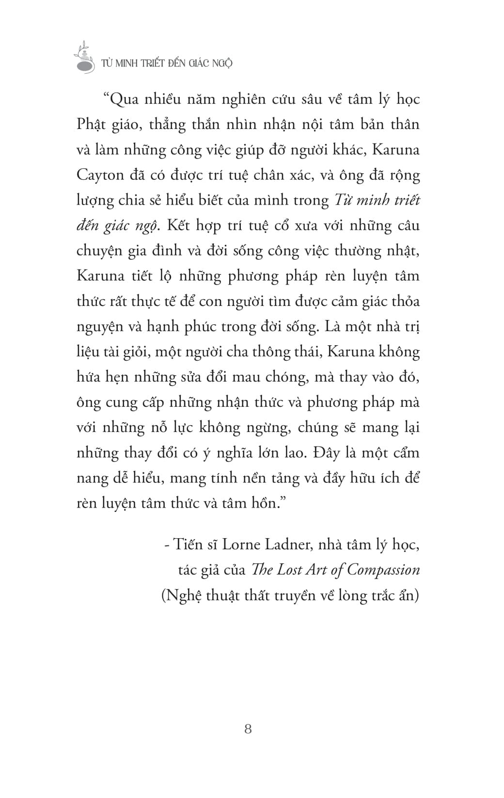 Từ Minh Triết Đến Giác Ngộ - 
Karuna Cayton