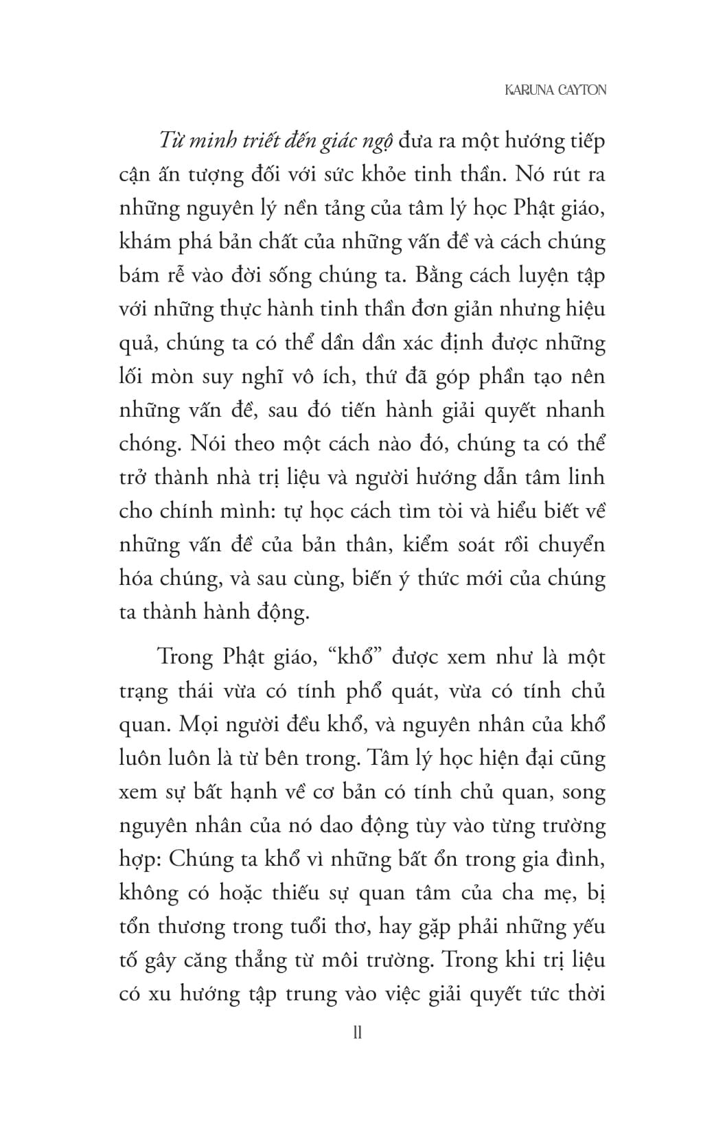Từ Minh Triết Đến Giác Ngộ - 
Karuna Cayton