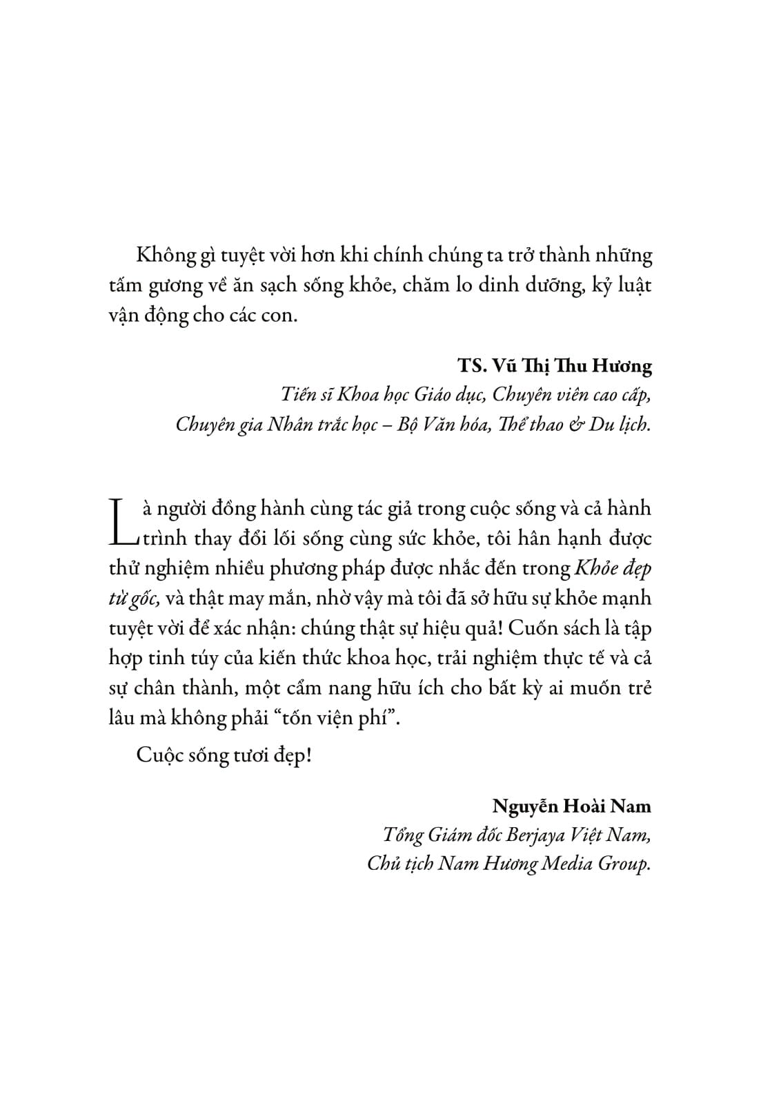 Khỏe Đẹp Từ Gốc - TS. Nguyễn Thu Hương