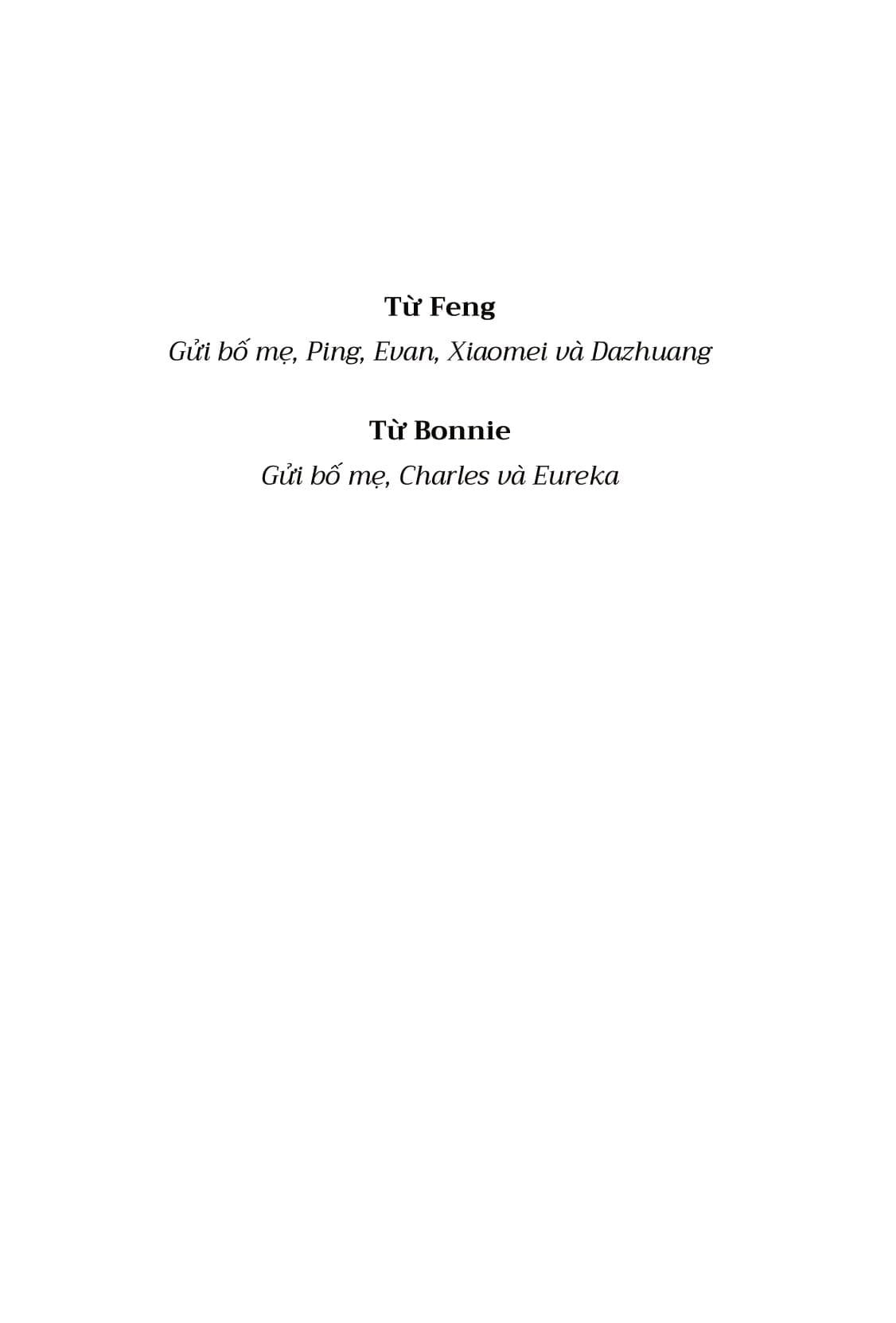 Những Cuộc Đối Đầu Thông Minh - 
Feng Zhu, Bonnie Yining Cao
