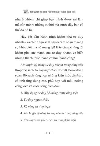  Rèn Luyện Kỹ Năng Tư Duy Nhanh Trong Công Việc - 1980Books 