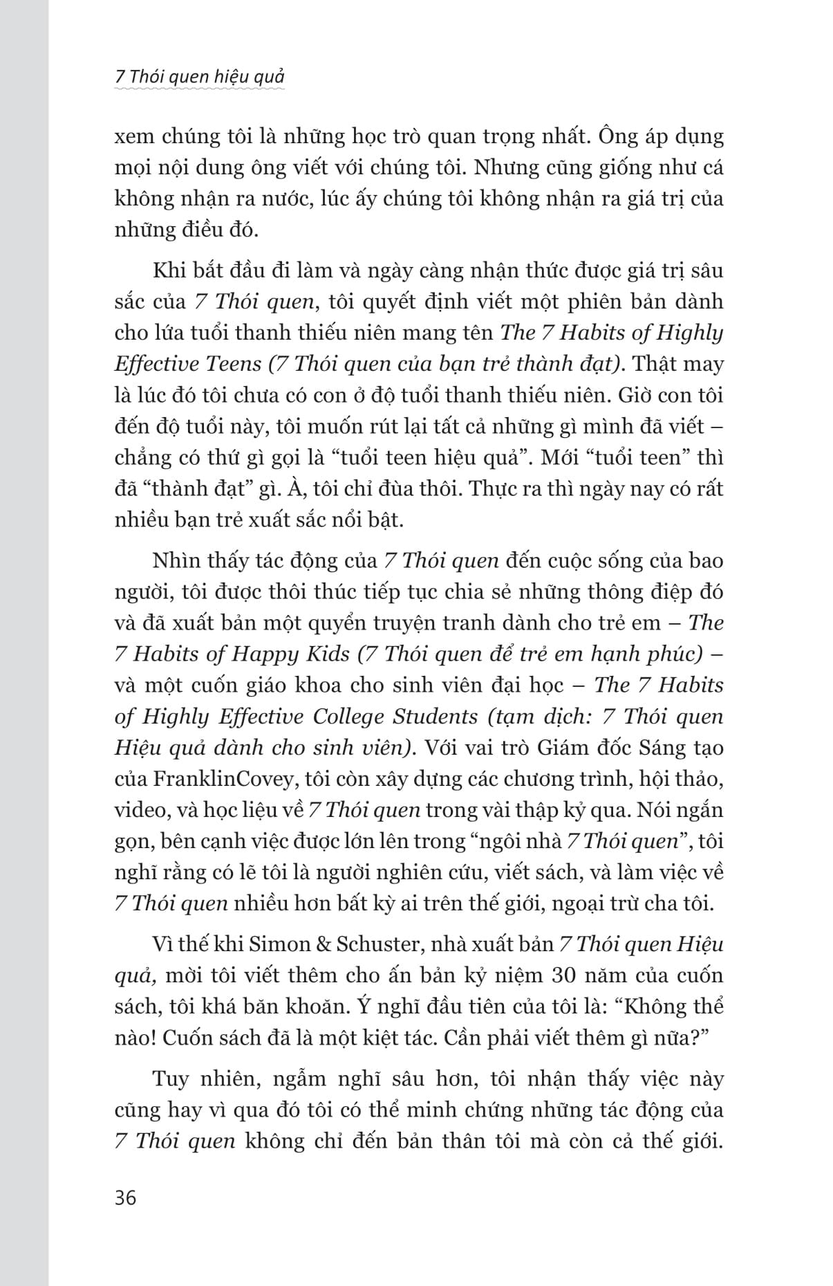 7 Thói Quen Hiệu Quả - The 7 Habits Of Highly Effective People - Stephen R. Covey