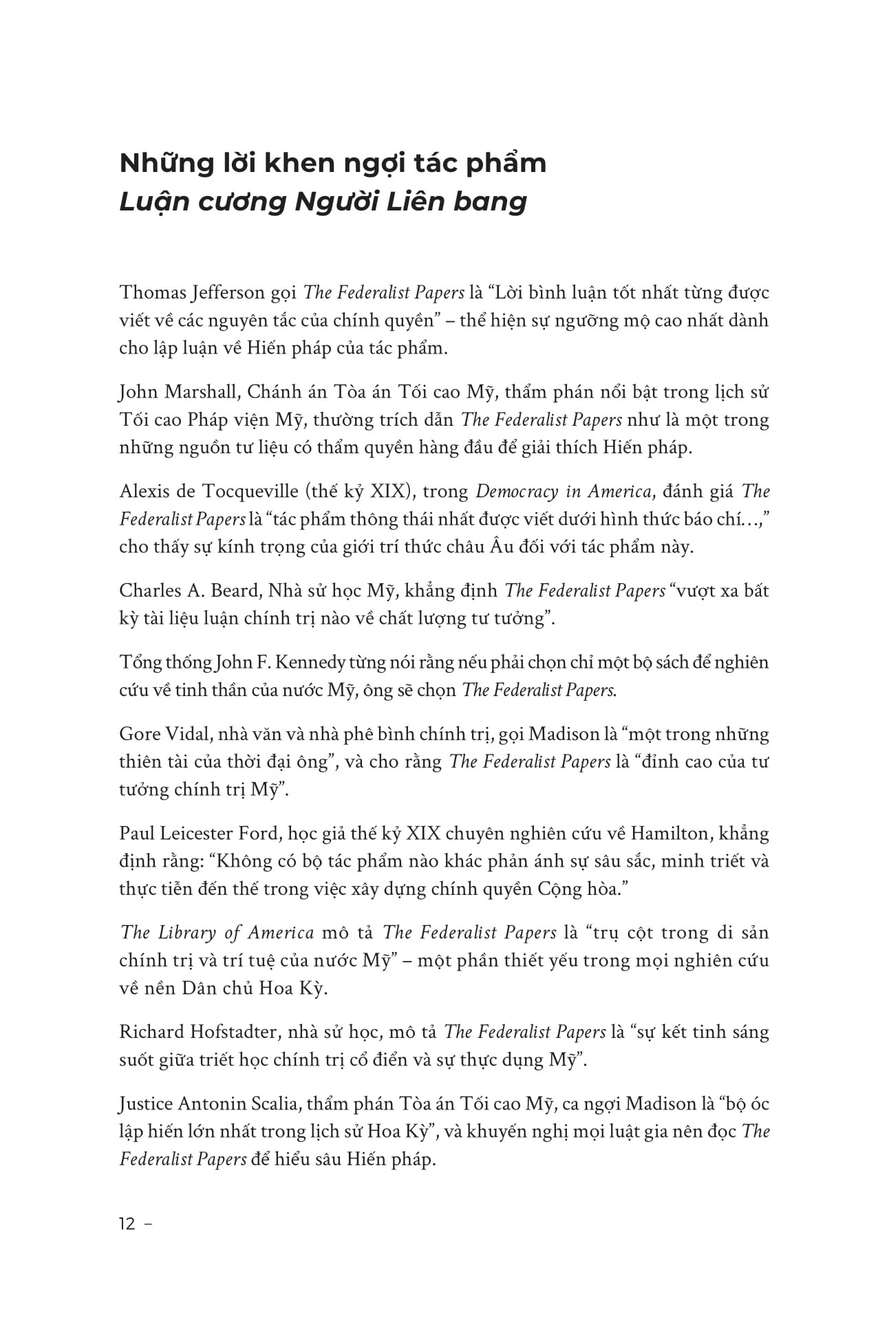 Luận Cương Người Liên Bang - Alexander Hamilton, James Madison, John Jay