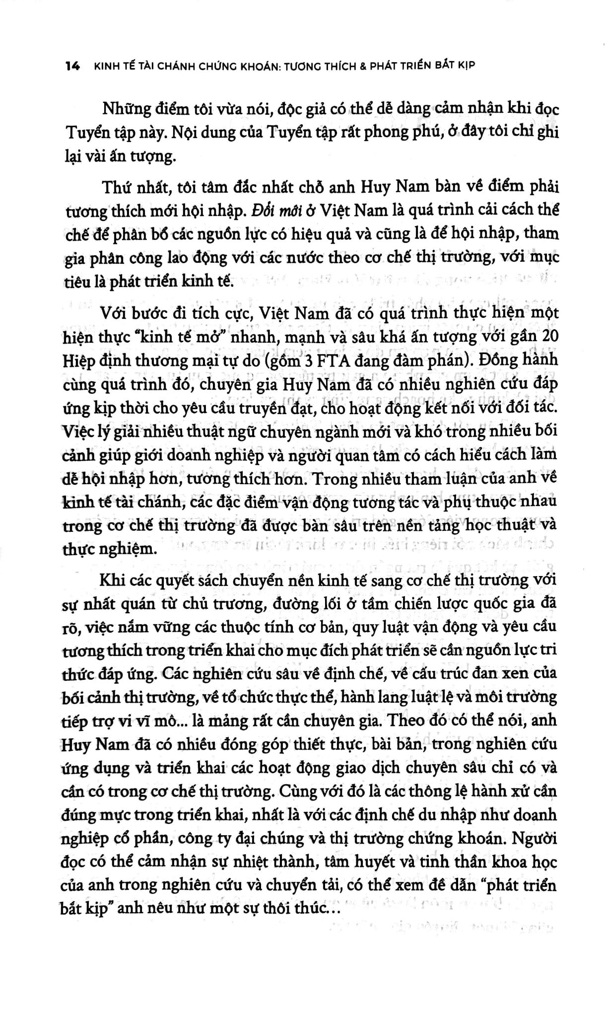 Tuyển Tập Kinh Tế Tài Chánh Chứng Khoán - Tương Thích Và Phát Triển Bắt Kịp - Huy Nam